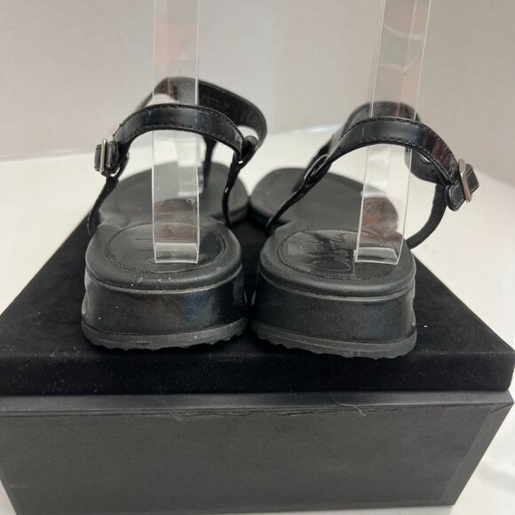 Cole Haan Air Thong Sandals Buckle Strap Black Leather 8B - Picture 7 of 12